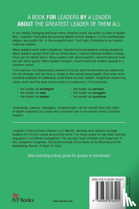 Ford, Leighton - Transforming Leadership – Jesus` Way of Creating Vision, Shaping Values Empowering Change