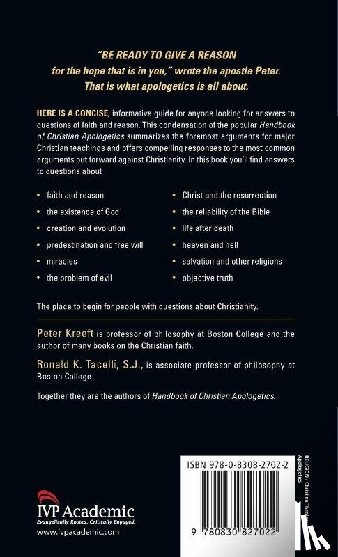 Kreeft, Peter, Tacelli, Ronald K. - Pocket Handbook of Christian Apologetics