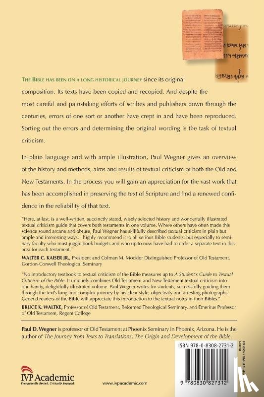 Wegner, Paul D - A Student's Guide to Textual Criticism of the Bible