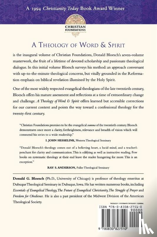 Bloesch, Donald G - A Theology of Word & Spirit