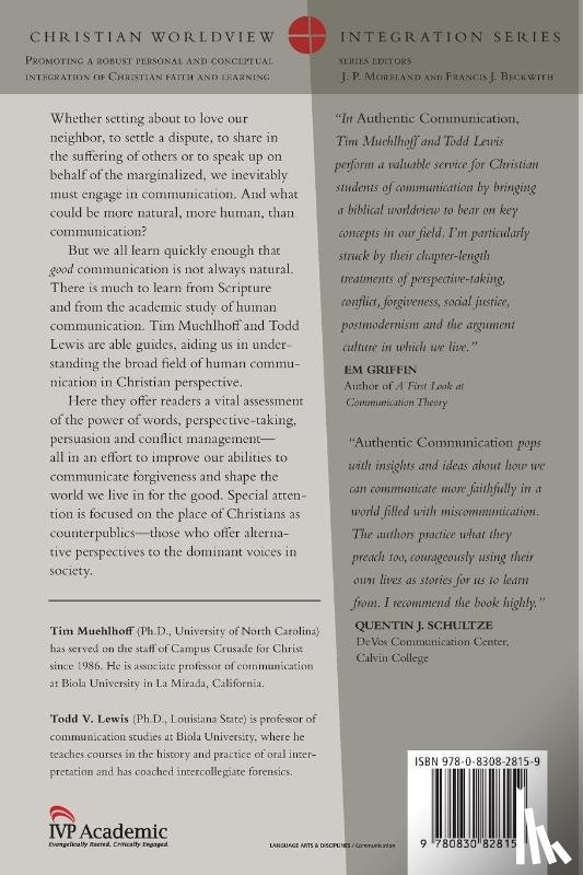 Muehlhoff, Tim, Lewis, Todd - Authentic Communication – Christian Speech Engaging Culture