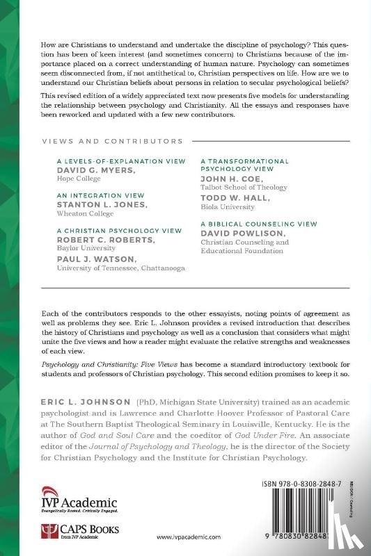 Johnson, Eric L., Myers, David G., Jones, Stanton L., Roberts, Robert C. - Psychology and Christianity – Five Views
