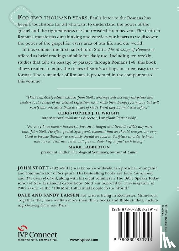Stott, John, Larsen, Dale, Larsen, Sandy - Reading Romans with John Stott – 10 Weeks for Individuals or Groups