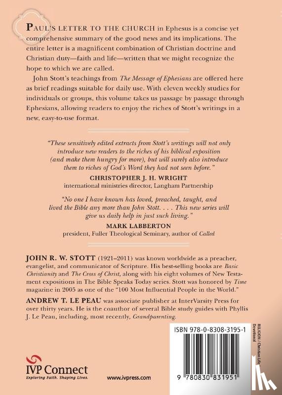Stott, John, Le Peau, Andrew T. - Reading Ephesians with John Stott – 11 Weeks for Individuals or Groups