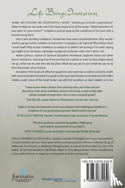 Calhoun, Adele Ahlberg - Invitations from God – Accepting God`s Offer to Rest, Weep, Forgive, Wait, Remember and More