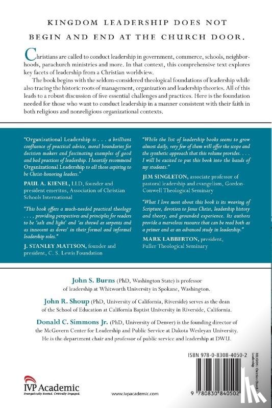 Burns, Jack, Shoup, John R., Simmons Jr., Donald C. - Organizational Leadership – Foundations and Practices for Christians