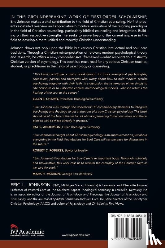 Johnson, Eric L. - Foundations for Soul Care – A Christian Psychology Proposal
