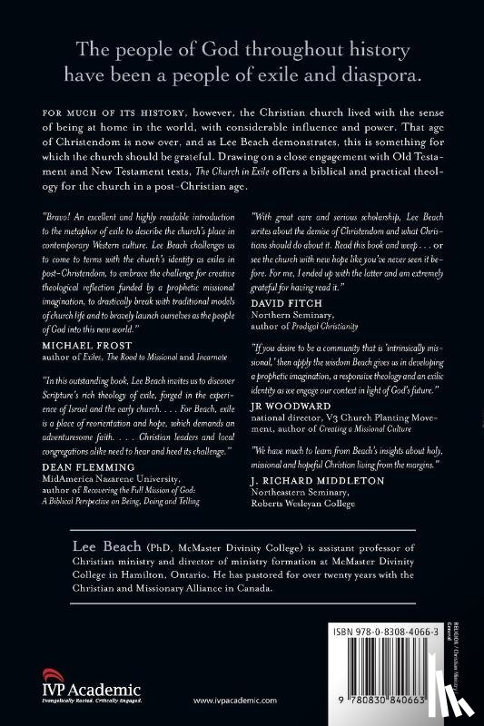 Beach, Lee, Brueggemann, Walter - The Church in Exile – Living in Hope After Christendom