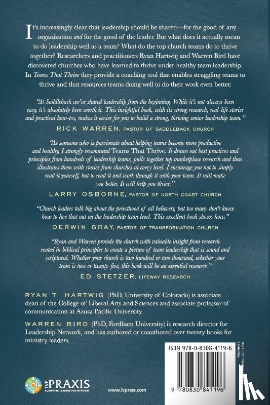 Hartwig, Ryan T., Bird, Warren, Ferguson, Dave - Teams That Thrive – Five Disciplines of Collaborative Church Leadership