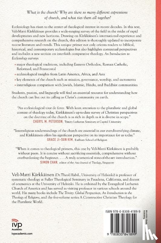 Karkkainen, Veli–matti - An Introduction to Ecclesiology – Historical, Global, and Interreligious Perspectives