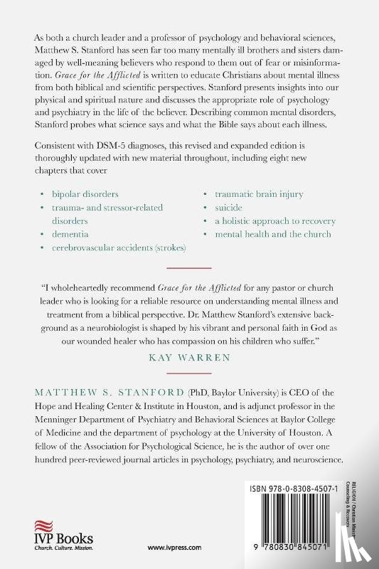 Stanford, Matthew S. - Grace for the Afflicted – A Clinical and Biblical Perspective on Mental Illness