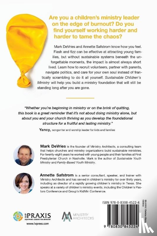 Devries, Mark, Safstrom, Annette - Sustainable Children`s Ministry – From Last–Minute Scrambling to Long–Term Solutions