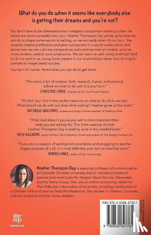 Day, Heather Thompso, Downs, Annie F. - It`s Not Your Turn – What to Do While You`re Waiting for Your Breakthrough