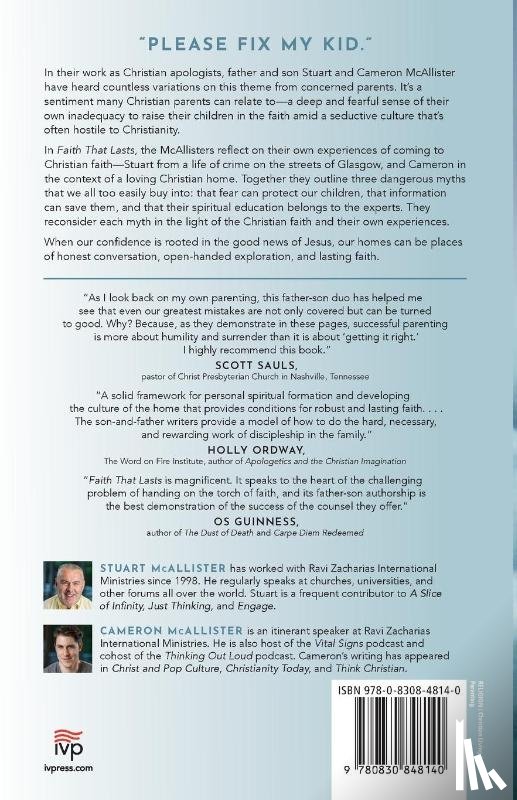 Mcallister, Cameron, Mcallister, Stuart, Brooks, Chris - Faith That Lasts – A Father and Son on Cultivating Lifelong Belief
