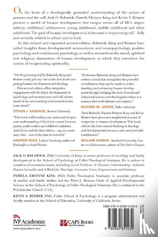 Balswick, Jack O., King, Pamela Ebstyne, Reimer, Kevin S. - The Reciprocating Self – Human Development in Theological Perspective