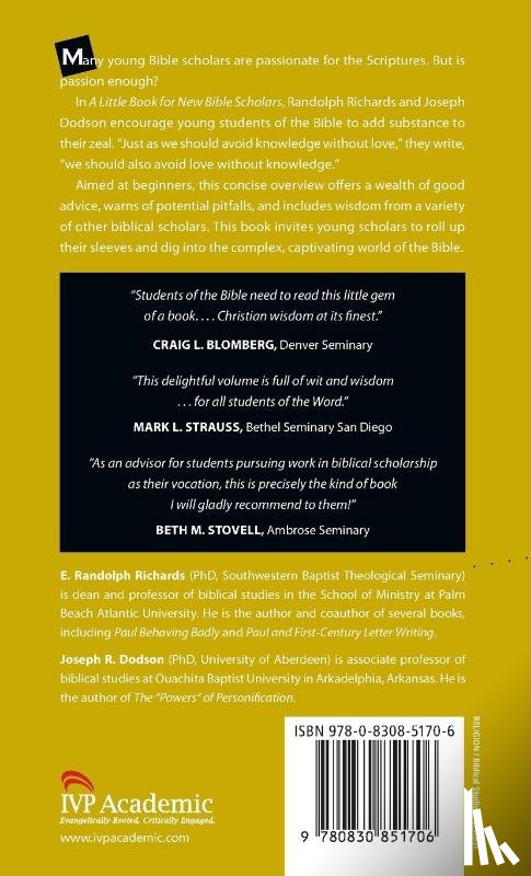Richards, E. Randolph, Dodson, Joseph R. - A Little Book for New Bible Scholars