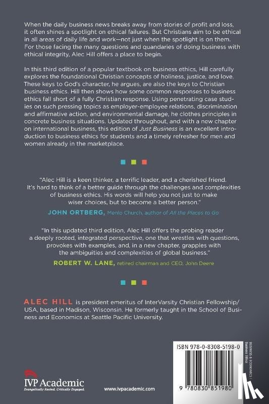 Hill, Alec - Just Business – Christian Ethics for the Marketplace