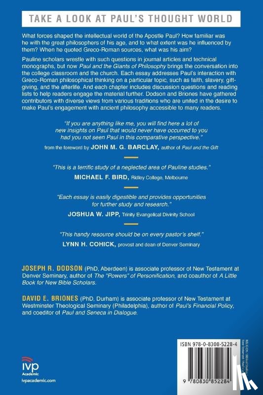 Dodson, Joseph R., Briones, David E., Barclay, John M. G. - Paul and the Giants of Philosophy – Reading the Apostle in Greco–Roman Context