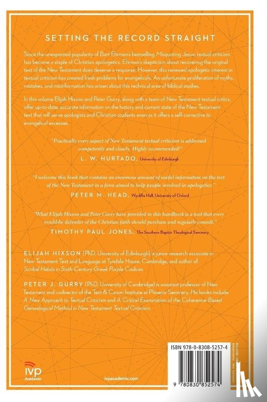 Hixson, Elijah, Gurry, Peter J., Wallace, Daniel B. - Myths and Mistakes in New Testament Textual Criticism