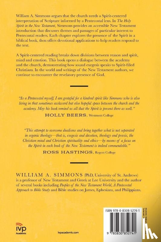 Simmons, William A. - The Holy Spirit in the New Testament – A Pentecostal Guide