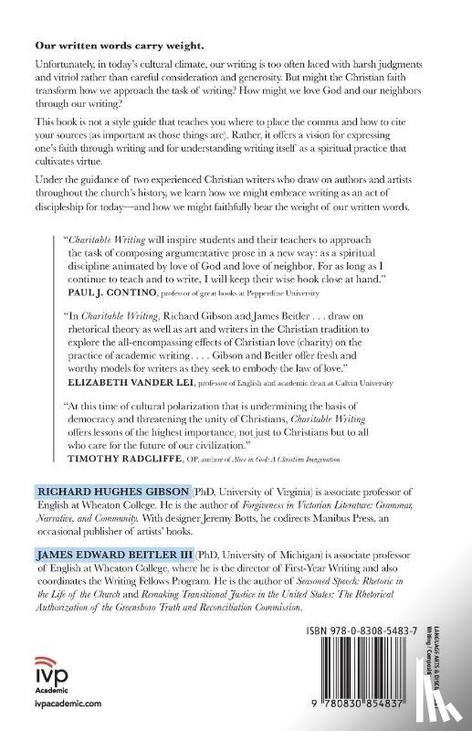 Gibson, Richard Hughes, Beitler, James Edward, Gere, Anne Ruggles, Jacobs, Alan - Charitable Writing – Cultivating Virtue Through Our Words