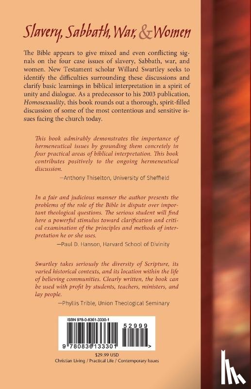 Swartley, Willard M. - Slavery, Sabbath, War and Women