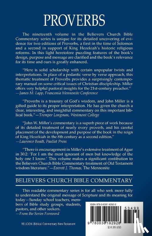 Miller, John W - Proverbs