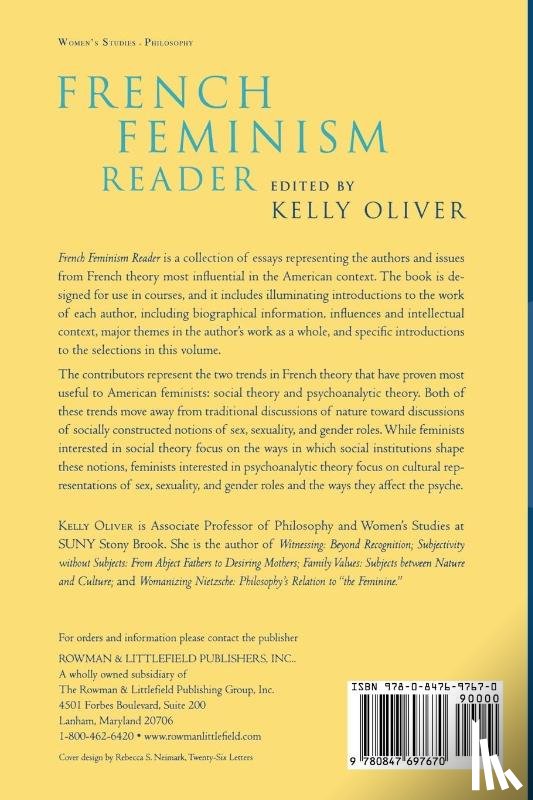  - French Feminism Reader
