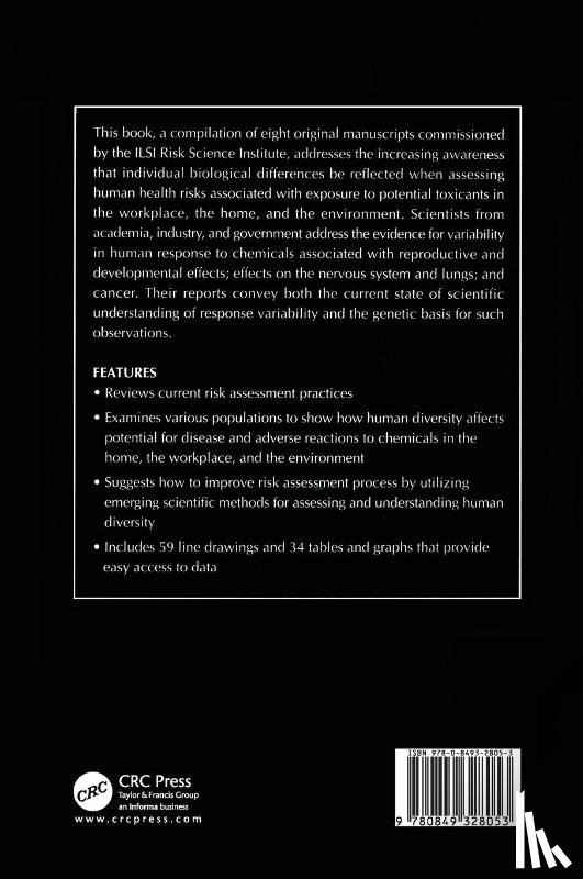 Eckerman, David A. - Human Variability in Response to Chemical Exposures Measures, Modeling, and Risk Assessment