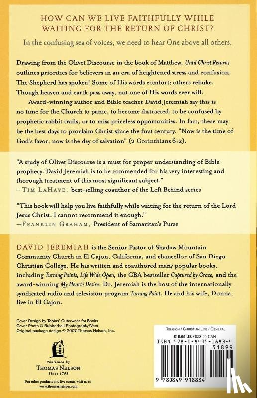 Jeremiah, Dr. David - Until Christ Returns