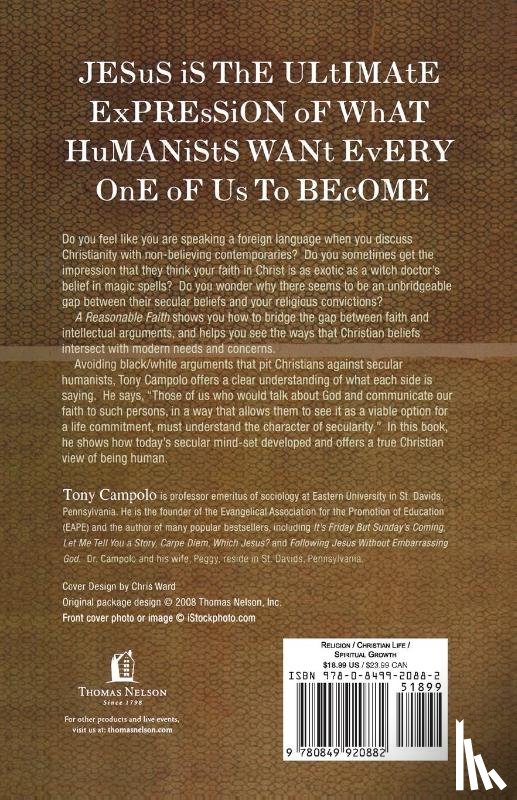 Campolo, Tony - A Reasonable Faith