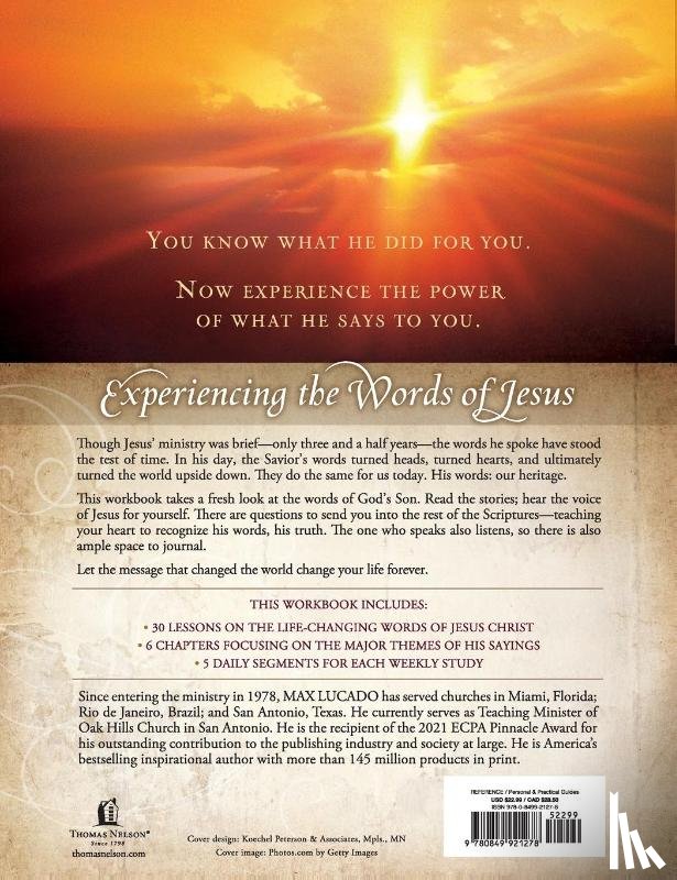 Lucado, Max - Experiencing the Words of Jesus | Softcover