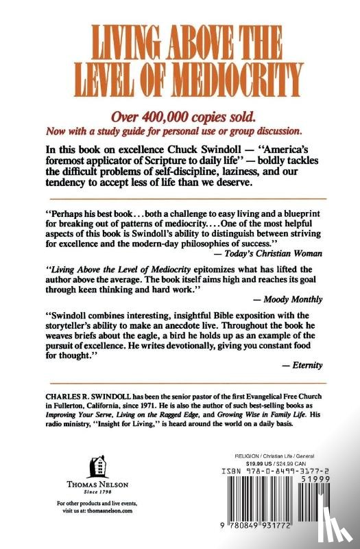 Swindoll, Charles R - The Living Above the Level of Mediocrity