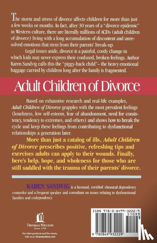 Sandvig, Karen J, Karen Sandvig, Stockdale Sandvig, Karen - Adult Children of Divorce