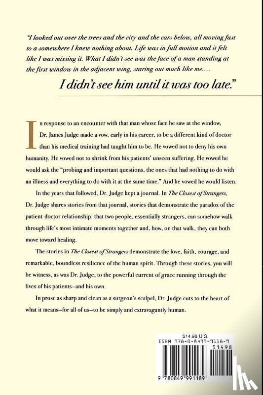 Judge, James - The Closest of Strangers