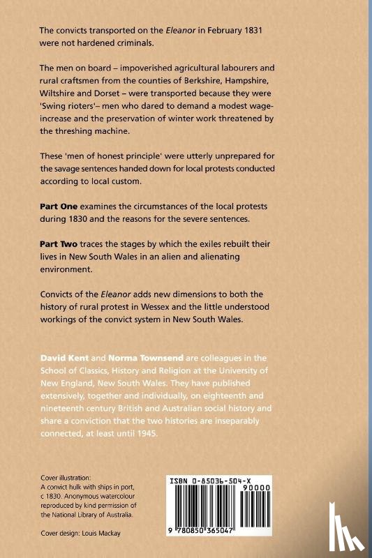 Kent, David, Townsend, Norma - The Convicts of the "Eleanor"