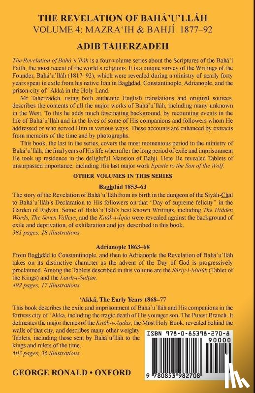 Taherzadeh, Adib - The Revelation of Baha'u'llah Vol. 4