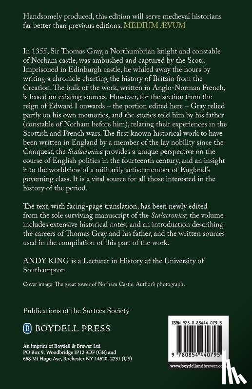 Gray, Sir Thomas - Sir Thomas Gray: Scalacronica (1272-1363)