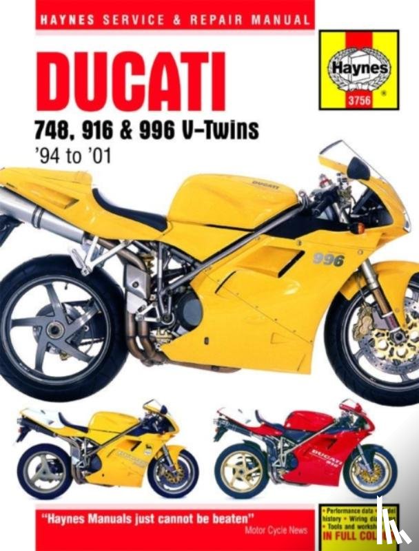 Haynes Publishing - Ducati 748, 916 & 996 4-valve V-Twins (94 - 01) Haynes Repair Manual