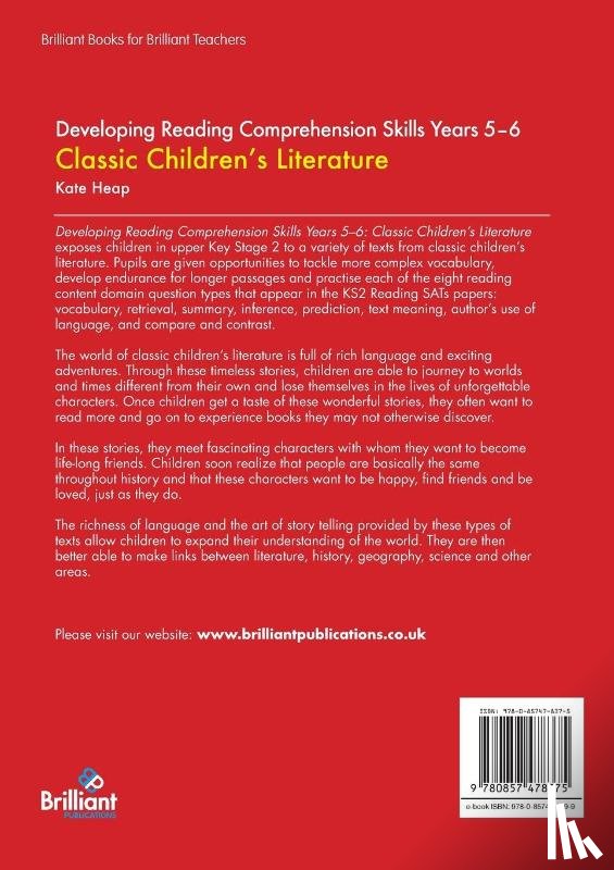 Heap, Kate - Developing Reading Comprehension Skills Years 5-6: Classic Children's Literature