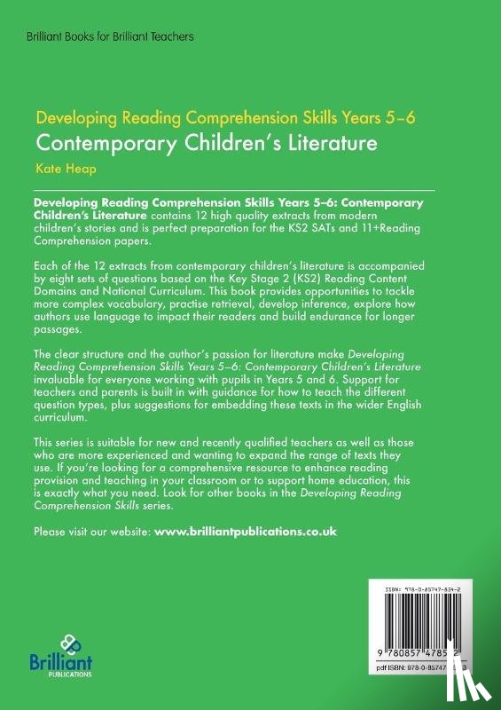 Heap, Kate - Developing Reading Comprehension Skills Years 5-6: Contemporary Children's Literature