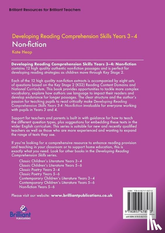 Heap, Kate - Developing Reading Comprehension Skills Years 3-4: Non-fiction
