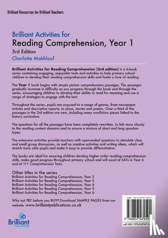 Makhlouf, Charlotte - Brilliant Activities for Reading Comprehension, Year 1 (3rd edn)