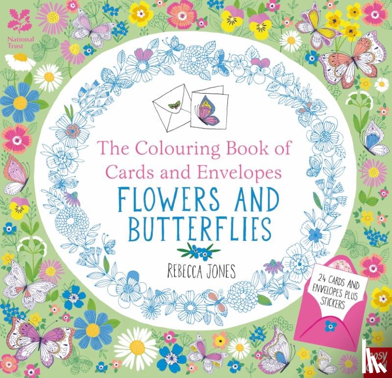 - National Trust: The Colouring Book of Cards and Envelopes - Flowers and Butterflies