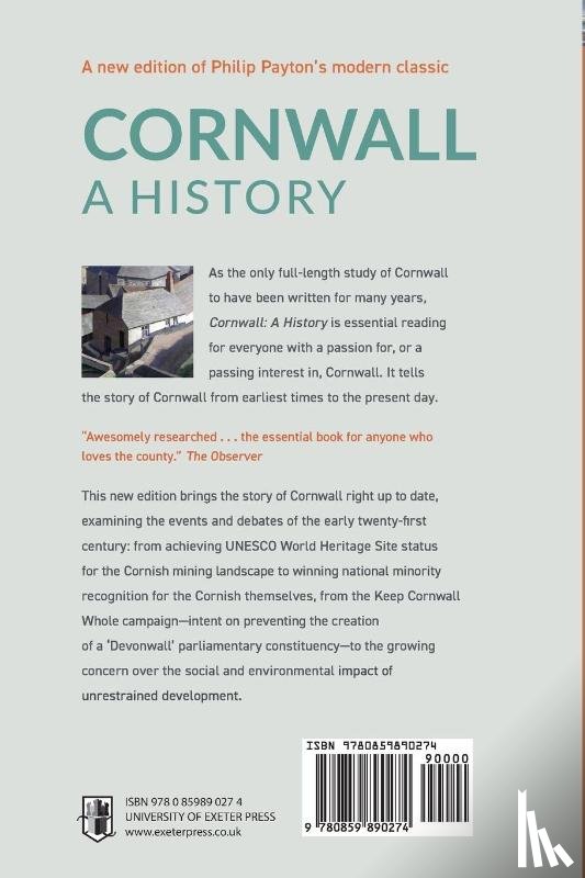 Payton, Prof. Philip - Cornwall: A History