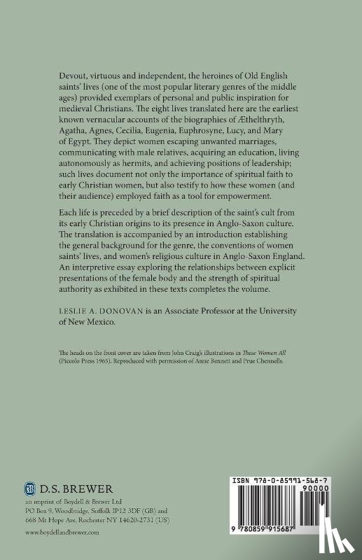 Donovan, Leslie A. - Women Saints' Lives in Old English Prose