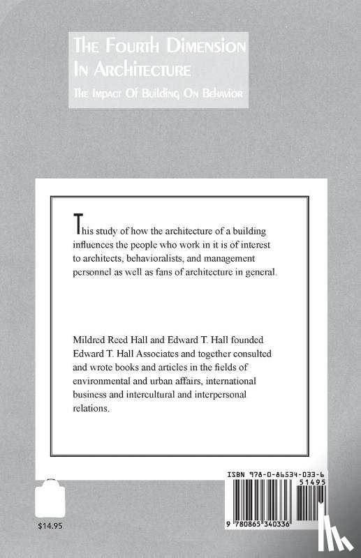 Hall, Edward T, Hall, Mildred Reed - The Fourth Dimension in Architecture