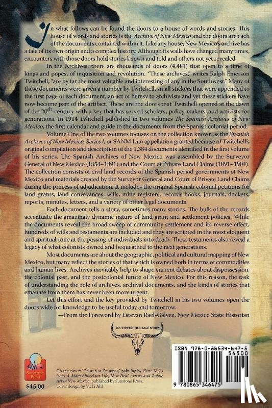 Twitchell, Ralph Emerson - The Spanish Archives of New Mexico, Volume One (Softcover)