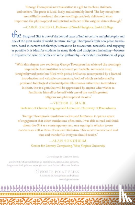 George Thompson - Bhagavad Gita, a New Translation