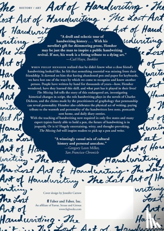 Hensher, Philip - The Missing Ink